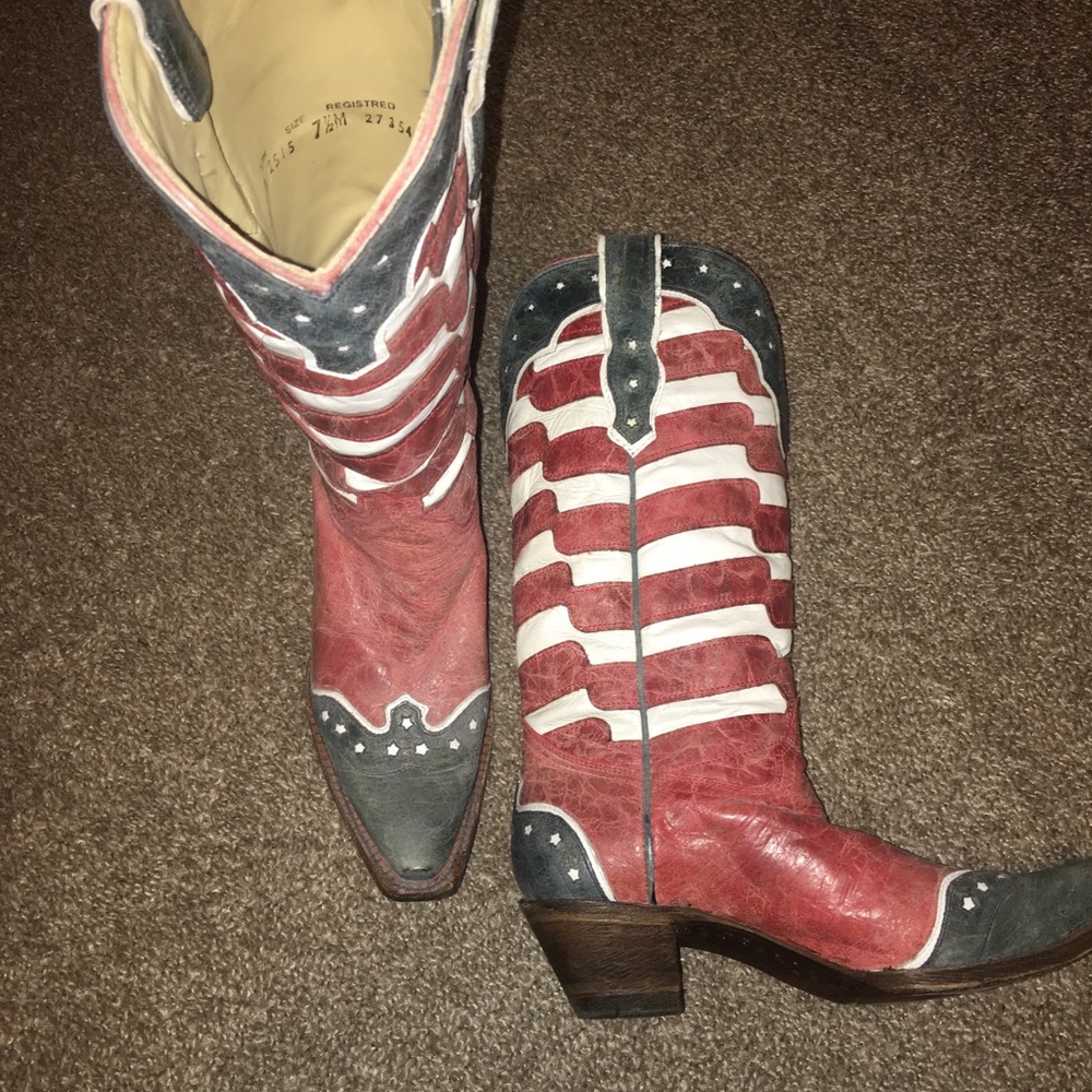 Women’s Corral Flag Boots worn once!